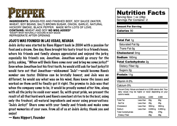Pepper Beef Jerky - 2 oz