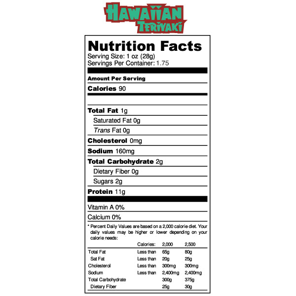Hawaiian Teriyaki Beef Jerky - 2oz